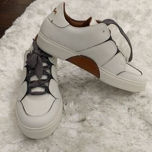 Ermenegildo Zegna 10 1/2 white gray and brown